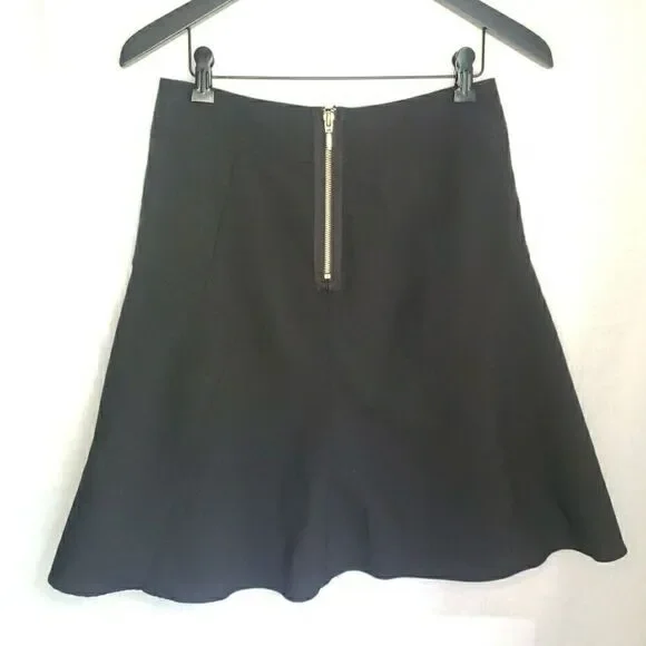 Express Design Studio Black A Line Circle Skirt Zip Back Women's Size 6 Y2K 90s - Picture 4 of 12